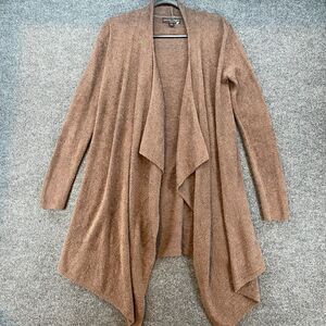 BAREFOOT DREAMS Cardigan S/M Brown Bamboo Chic Lite Open Front Island Wrap Comfy